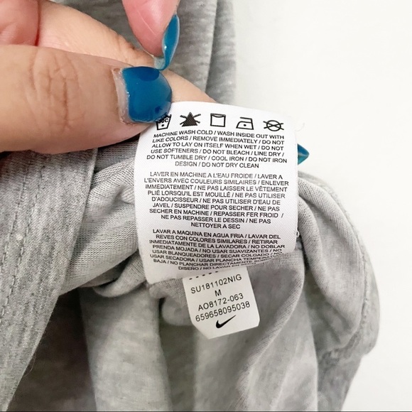 NIKE Kids Boys‎ Swoosh AOP All Over Print Speckled Grey Tee AO8172-063 Medium - Picture 7 of 8